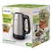 Philips Metal Kettle, Spring Lid, Light Indicator, 1.7 L, HD9350/92, Stainless Steel