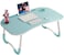 Generic Folding Bed Laptop Table Tray Lap Desk Notebook Stand With Ipad Holder Cup Slot (B-Blue)
