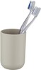 Plastic Tumbler for Bathroom, Beige, 7.3 x 7.3 x 10.3 centimeters