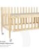 Moon Wooden Portable Crib, 129X69X96 cm, 0 To 4 Years