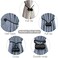 Aiwanto Curtain Holdbacks Tiebacks Magnetic Rope Drape Tie Backs Holders - 2 Pairs (Blue &amp; Black)