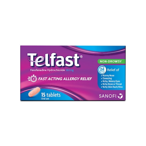 Telfast 180 mg Tablets 15&#39;s