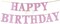 Party Time Pink Glittery Happy Birthday Banner Letter Cut-outs Paper Bunting Banner For Birthday Party Decorations - Party Supplies
