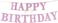 Party Time Pink Glittery Happy Birthday Banner Letter Cut-outs Paper Bunting Banner For Birthday Party Decorations - Party Supplies