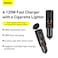 Baseus 120W Car Charger Share Together USB -A Dual Port Fast Charging with 12-24V Car Cigarette Lighter Black