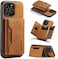 Excuse Premium Case For iPhone 14 Pro Max, Leather Phone Case Back Cover Magnetic Detachable Trifold Wallet Card Holder For iPhone 14 Pro - Brown