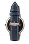 AnemosS Anchor Design Wrist Watch, 100% Leather Strap, 40 mm Stainless Steel Case, 3 ATM Waterproof, Blue