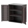 Cosmoplast Cedargrain Vertical Storage Short Cabinet Dark Brown