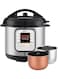 Wtrtr 7 Liters Stainless Steel Electric Pressure, Rice, Warmer, Steamer Cooker With 2 Pots