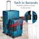 TACH Connectable 2 Pcs Luggage Set   20" &amp; 28" Spinner Luggage with TSA Locks   Hard Shell  Patented Built-In Connecting System Easily Links 6 Bags - Sky Blue