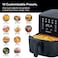 Nutricook Air Fryer 2, 1700 Watts, Digital Control Panel Display, 10 Preset Programs With Built-In Preheat Function, 5.5 Liter Black, 2 Years Warranty, Af205K