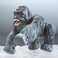 FITTO Electric Silver Back Gorilla Toy - Lifelike Remote- Controlled Gorilla for Children