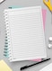 Lowha Spiral Notebook With 60 Sheets And Hard Paper Covers With Dragon Fruit Lemon Kiwi Slice Design, For Jotting Notes And Reminders, For Work, University, School