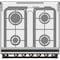 Toshiba 4 Burner Gas Cooking Range Stainless Steel Top And Front + Grey Silver Side TBA-24BMG4G089KS 60x60cm