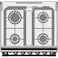 Toshiba 4 Burner Gas Cooking Range Stainless Steel Top And Front + Grey Silver Side TBA-24BMG4G089KS 60x60cm