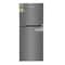 Geepas 180 L Double Door Total No-Frost Refrigerator- GRF2522SXN  Multi-Airflow with Faster and Deep Cooling  LED Interior Light and Unbreakable Glass Shelves,   Metallic Grey  2 Years Warranty