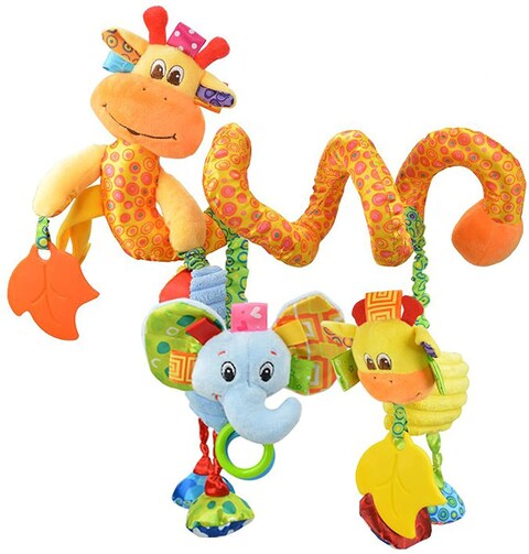 Vx-Star Baby Pram Crib Ornament Hangings Yellow Cute Little Deer Shape Design Spiral Plush Toys Stroller And Travel Activity Toy