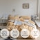 LUNA HOME Premium King Size Korean Bedding Set, Plain Cream and Yellow Color