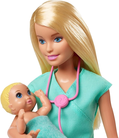 Barbie Baby Doctor Playset With Blonde Doll, 2 Infant Dolls, Toy Pieces Gkh23