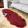 Generic Ashler Home Deco Soft Faux Sheepskin Fur Chair Couch Cover Area Rug For Bedroom Floor Sofa Living Room Dark Red 2 X 6 Feet