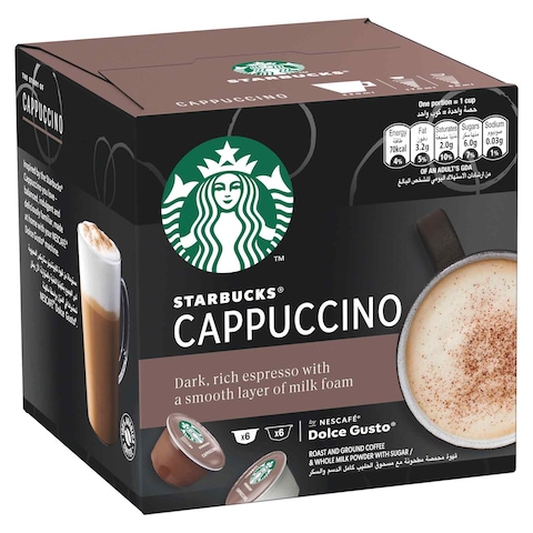 Starbucks Cappuccino Dolce Gusto Coffee Pods 12 Pods