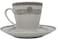Turkish Coffe Cups -8pcs Set -Grey Art