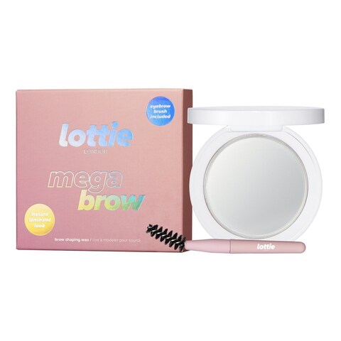 Lottie London Mega Brow Shaping Wax And Brush Set Clear 4g