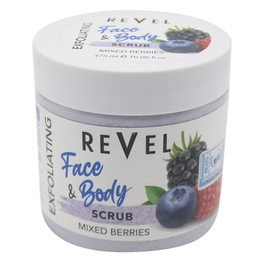 Revel Beauty Care Mixed Berries Face And Body Scrub 475Ml