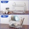 Aoguzhao 2 Tier Stainless Steel Dish Rack Metal Dish Drainer With Removable Drain Board And Utensil Holder Cup Holder Dish Drainer For Kitchen Counter Top
