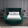 In House Lotus Velvet Bed Frame - King - 200x180 cm - Dark Green
