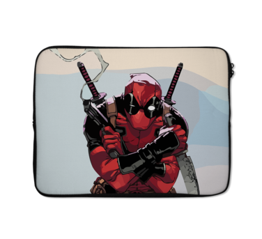 Loud Universe - Laptop Sleeve 15 inch Dead Pool Action Dead Pool Movie Cover With Zipper Minimal Dead Pool High Quality Neoprene Sleeve