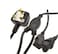 Desktop Power Cord UK Plug to 2 x C13 IEC Dual Kettle Lead Splitter Cable 13A - 2.5M [2.5 meters]