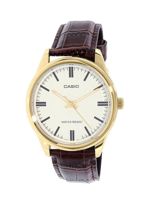 Casio - Women&#39;s Leather Band Analog Watch LTP-V005GL-9B