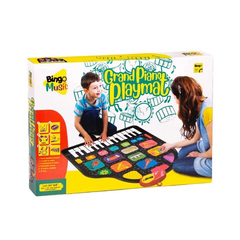 Bingo Music Wall Grand Piano Playmat - Multicolour