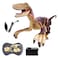 Fitto Remote Control Velociraptor Dinosaur Toy with, Electric Realistic Remote Controlled Velociraptor with Lights Sounds, Stunt T-Rex with movement and sounds Birthday Gift for Boys Girls