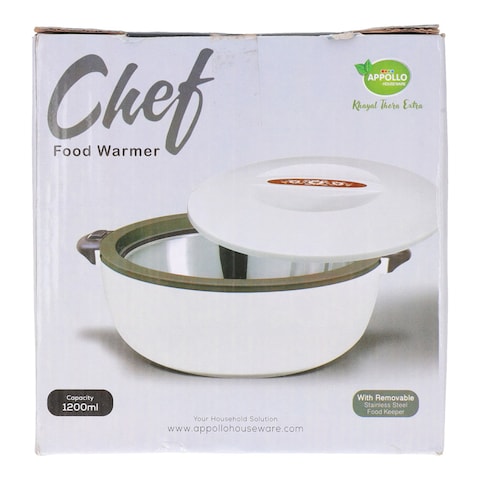 Appollo Chef Hot Pot Food Warmer 1200 ml