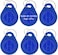 Rubik 6pcs Blank ID-125Khz Keyring Tags for RFID Copier/Reader/Writer/Duplicator (ID-125KHz 6 Keyring Tags)
