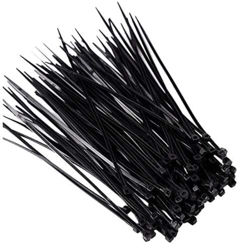 Generic 100 Pcs Cable Ties Uv Weather Resistant Nylon Resistant Wrap Zip Ties Pack Black