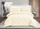 Comfy 6-Pcs Cotton King Size Leaf Design Comforter Set-Ivory