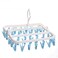 Aiwanto - Clip and Drip Hanger, Hanging Drying Rack with 32 Clips, Folding Plastic Laundry Drying Rack Hanger for Drying Underwear Socks