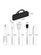 Generic 5-Piece Stainless Steel Bbq Grill Tool Set Silver/Black