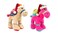 Bundle items - Beige camel with santa hat + Dark Pink camel with santa hat 18cm.