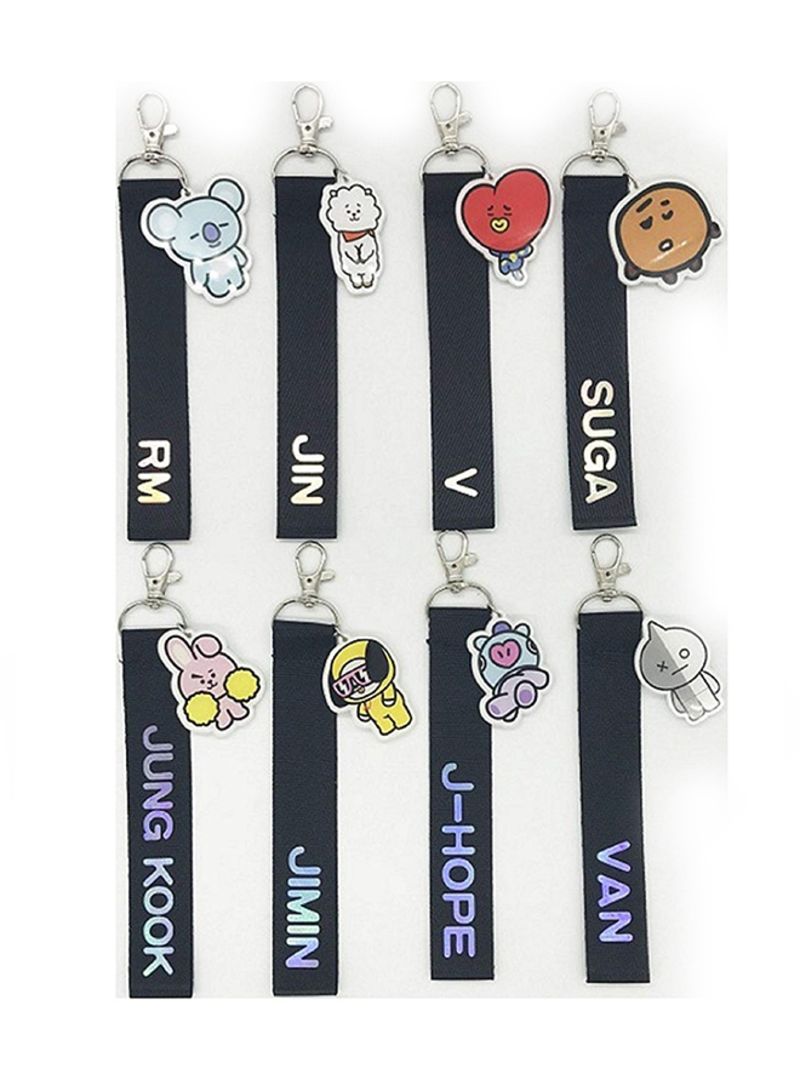 Buy Bts - 8-Piece Bangtan Boys Key Chain Black Online | Carrefour UAE