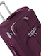 Senator Soft Shell Medium Checked Luggage Trolley For Unisex Ultra Lightweight Expandable Suitcase With 4 Wheels LL003 Purple