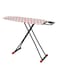 Delcasa Portable Foldable Turkey Ironing Board With Heat Resistant Cover And Steam Iron Rest, Red/White/Grey, 112X34cm