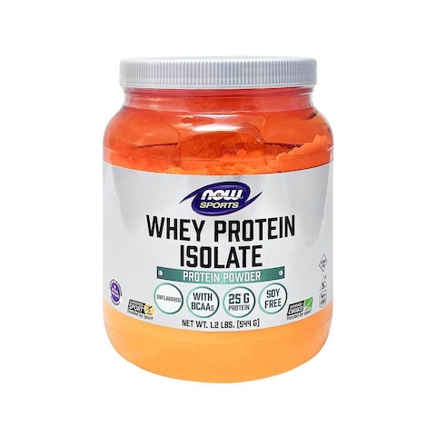 Now Sports Whey Protein Isolate Unflavored Powder 1.2 Lbs.