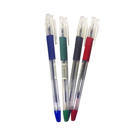 BLISTER 4 PEN 1MM W GRIP 2L 1R 1B