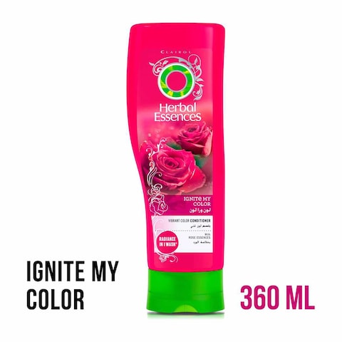 Herbal Essences Vibrant Color Conditioner, Ignite My Color, Rose Essences - 360 ml