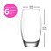 Lav Emperial Glass Cup Set - 510 ml - 6 Pieces - EMP368