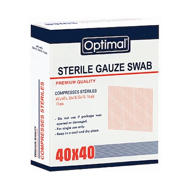 Optimal Sterile Gauze Swab 40X40CM 10 Pieces